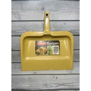 DUSTPAN VTG 1980 Rubbermaid Dust Pan Heavy Rubber Gold Retro # 2003-49